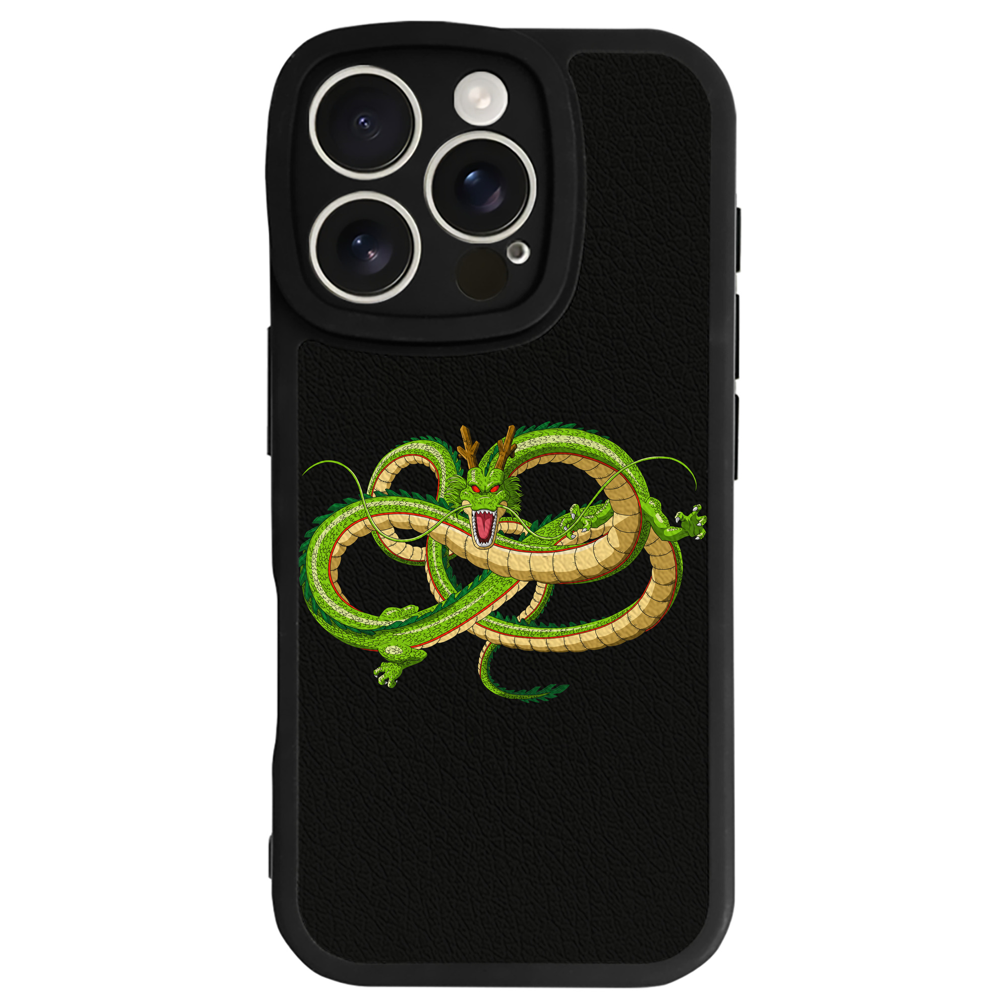（画像用） ドラゴンボール 神龍 シェンロン DRAGON BALL Shenron 【iPhone 16シリーズ対応】シリコンスマホケース（レザー調） 材質：シリコン